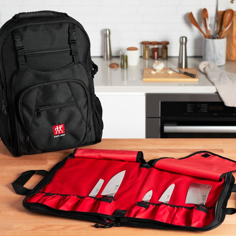 ZWILLING Knife Backpack with 10-pocket Knife Roll Insert - Black