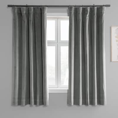 Exclusive Fabrics Signature Blackout Velvet Curtain 63 Inches Long (1 Panel) - 50 x 63