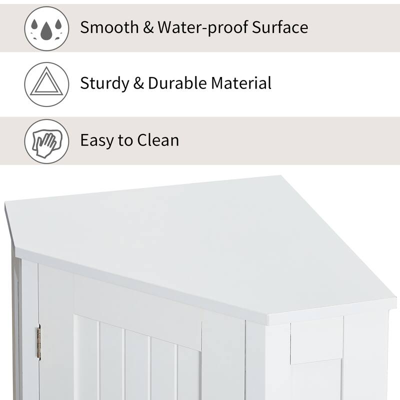 Modern Triangle Cabinet Corner Storage Cabinet with Adjustable Shelves