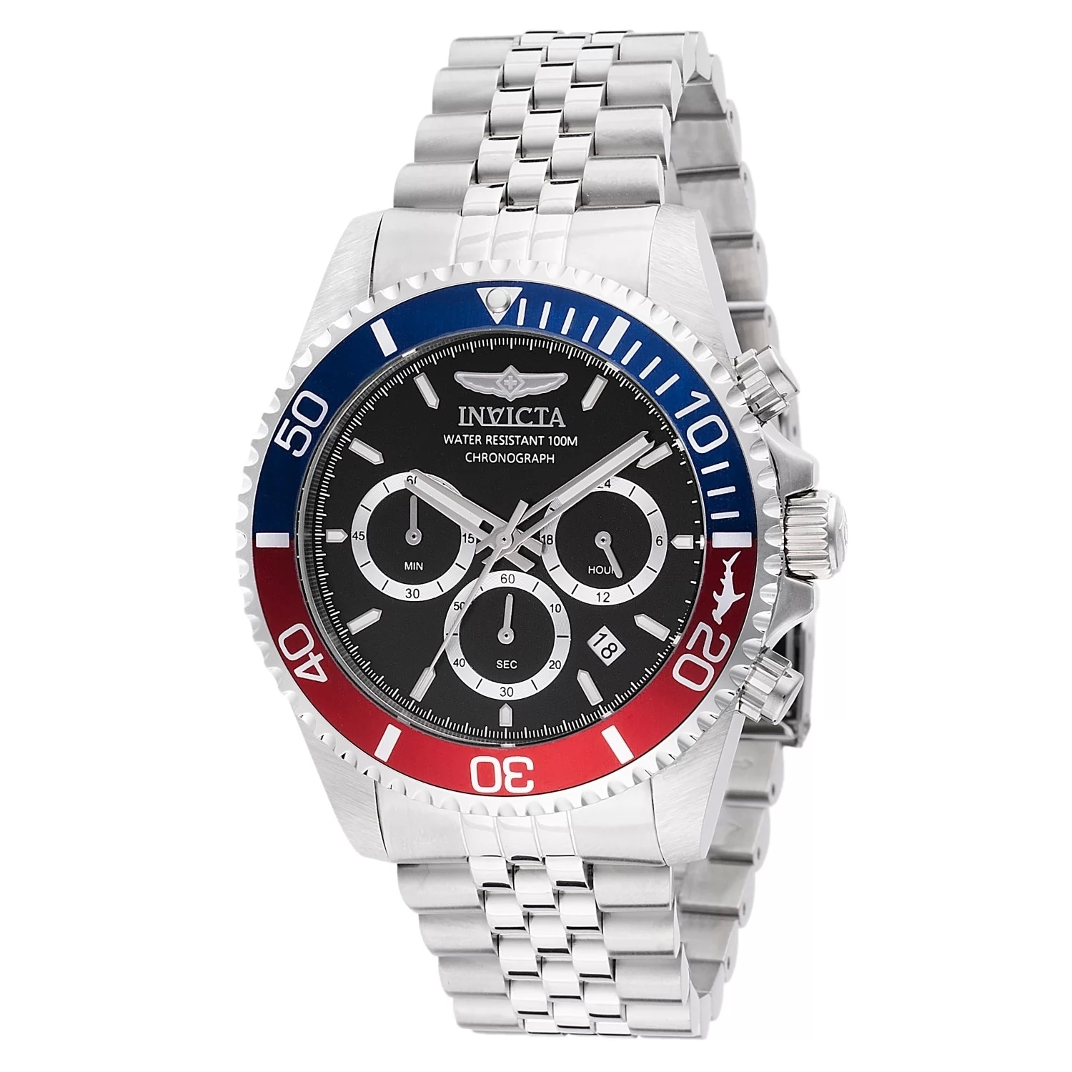 Invicta Men's 48117 Pro Diver Quartz Chronograph Black Dial Watch