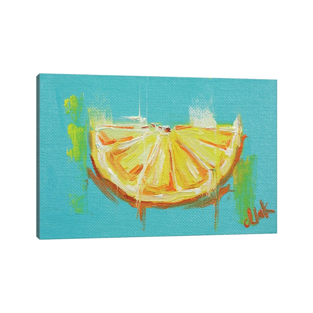 iCanvas "Lemon Slice" by Nataly Mak Canvas Print