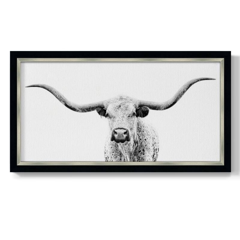 Longhorn Gaze Premium Framed Canvas- Ready to Hang