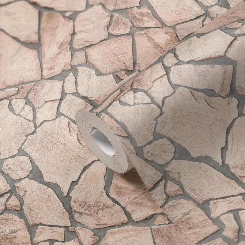 Galerie Wallcoverings Bricks and More Collection Claystone Brick Effect Matte Finish Vinyl on Non-woven Wallpaper Roll