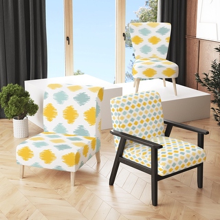 Yellow armless accent sale chair
