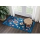 preview thumbnail 22 of 35, Nourison Tribal Decor Aztec Geometric Area Rug 2' 2" x 4' 3" - Blue - Runner/Rectangle