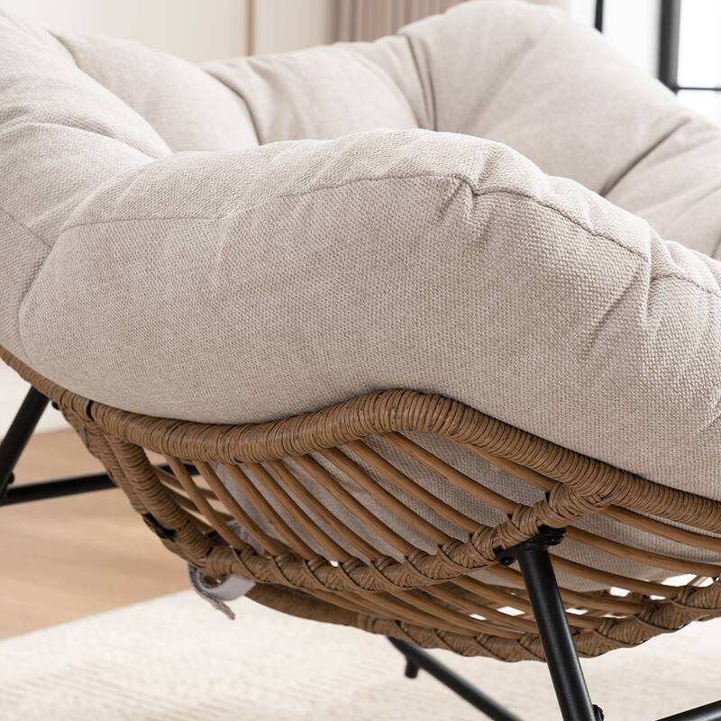 Chenille Soft Upholstered Modern Rocking Chair