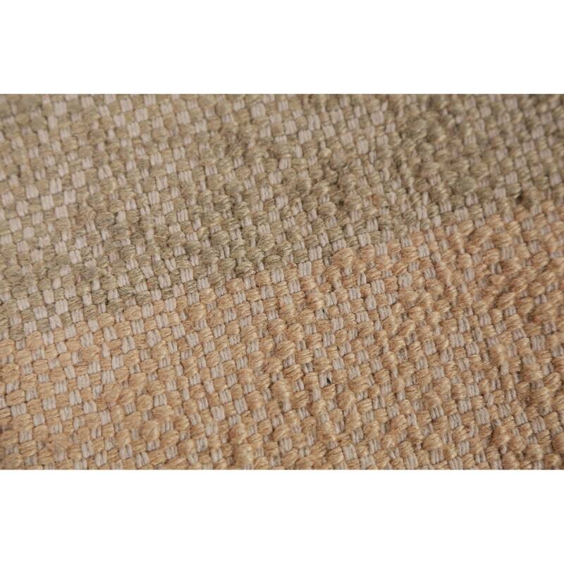 Hand Woven Oriental 100% Jute Carpet Southwestern Modern Beige & Ivories Kilim Area Rug - 11' 8'' X 9' 6''