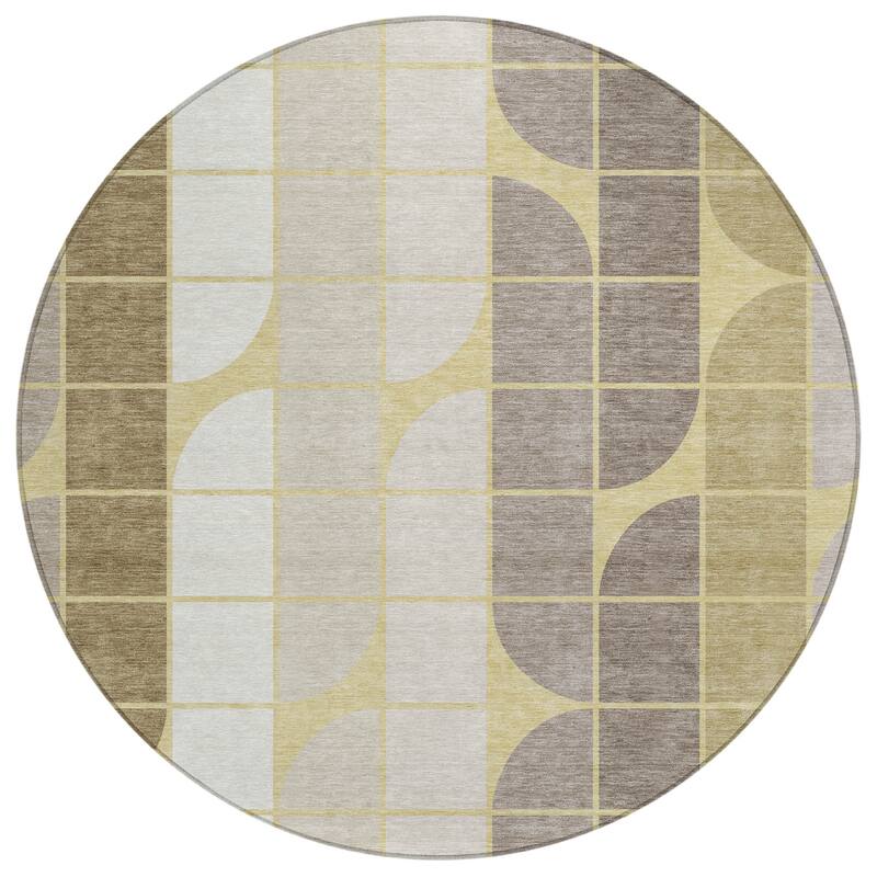 Machine Washable Indoor/ Outdoor Modern Finch Chantille Rug
