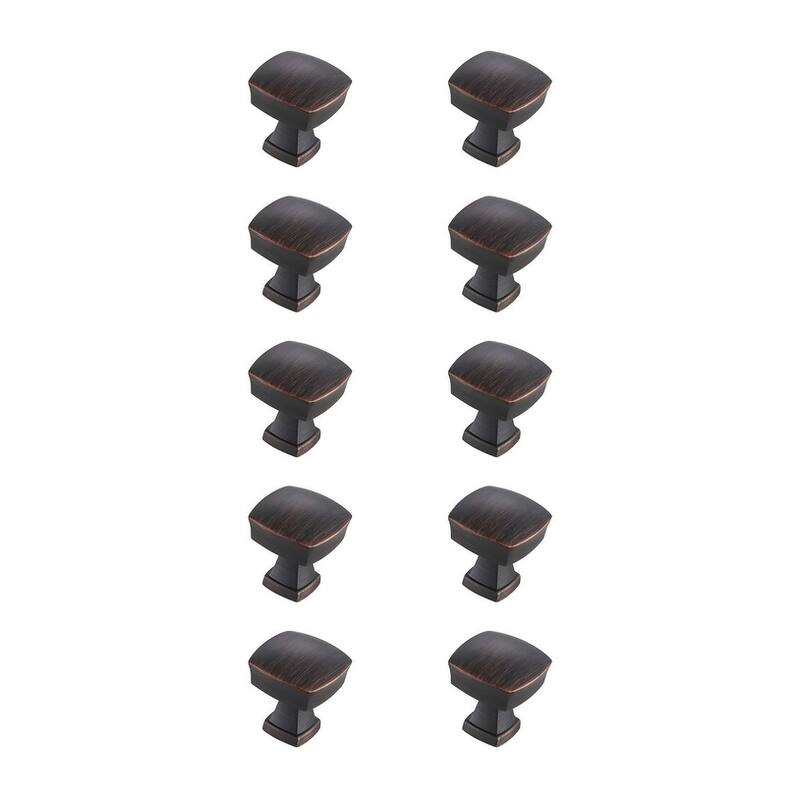 Brandon 1.3" Square Knob Multipack (Set of 10) - Oil-rubbed Bronze