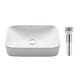 preview thumbnail 1 of 33, Kraus Elavo 19 inch Rectangle Porcelain Ceramic Vessel Bathroom Sink