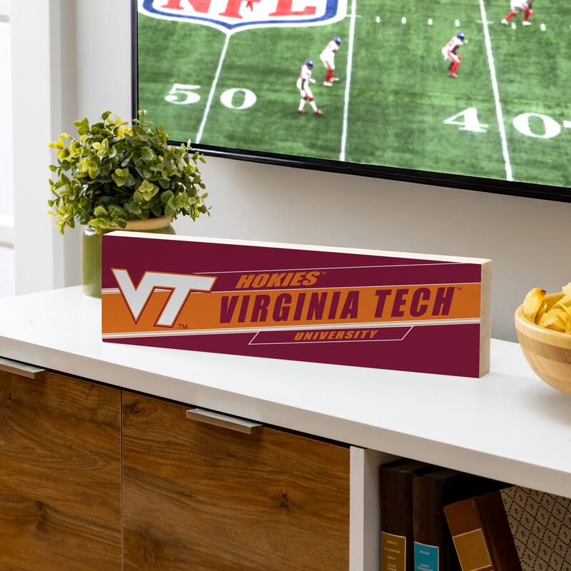 Virginia Tech Wooden Tabletop Mantel Shelf Sign - 5" x 18"