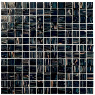 Apollo tile 12" x 12" Celestial Glossy Berlin Blue Glass Tile (20 sq ft/case) - 20 Pack
