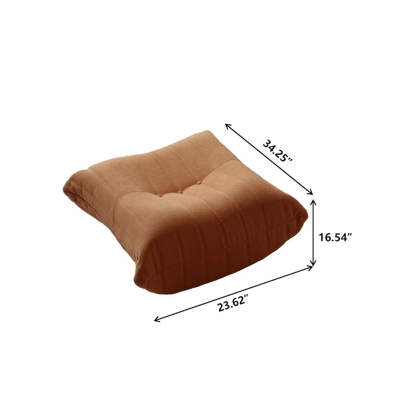 Teddy Fabric Lazy Sofa Sets for Bedroom Living Room,Comfortable Bean Bag Chair Floor Couch