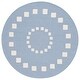 preview thumbnail 7 of 10, SAFAVIEH Handmade Kids Aybuke Geometric Wool Rug 3' Round - Blue/Ivory - Round