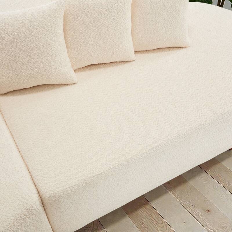 112.2" L-Shaped Boneless Sectional Sofa with Chaise, Chenille Upholstery, Memory Foam, No Assembly