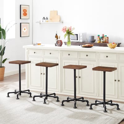 Counter Height Bar Stools Set of 2, Barstool with Back Legs, Dining Chairs for Home and Kitchen Dining Room Restaurant