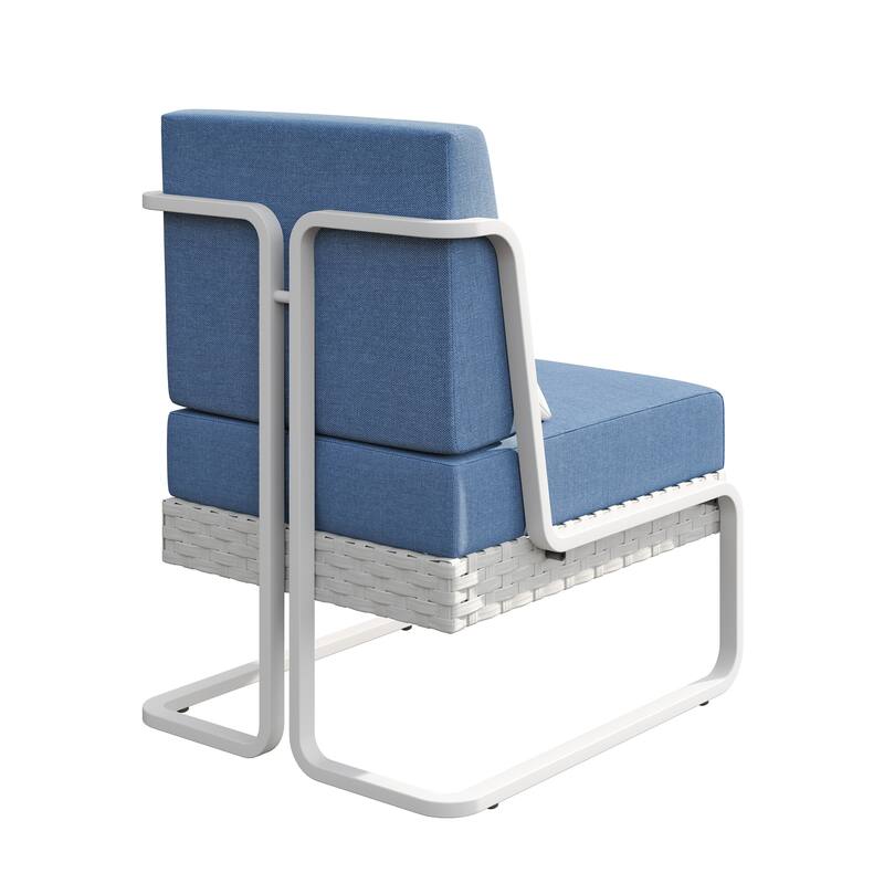 Corvus Akrotiri Outdoor Wicker Club Chair Set (Set of 2) with Olefin Cushions