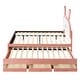 preview thumbnail 28 of 46, Upholstered platform bed with headboard with shelves and drawers