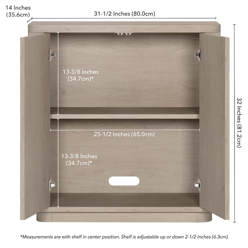 Easton 32" Wide Rectangular Fluted Accent Cabinet - 32" Wide