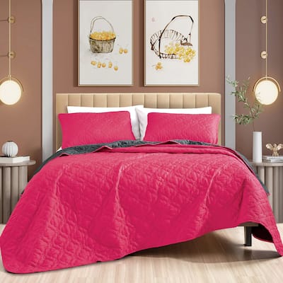 Shatex Taura 3 piece Lightweight Cooling Bedspread set,Oversized Reversible Quilt set