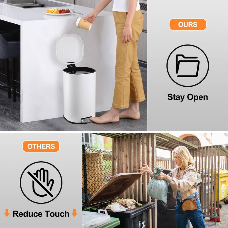 8 Gallon Step Trash Can