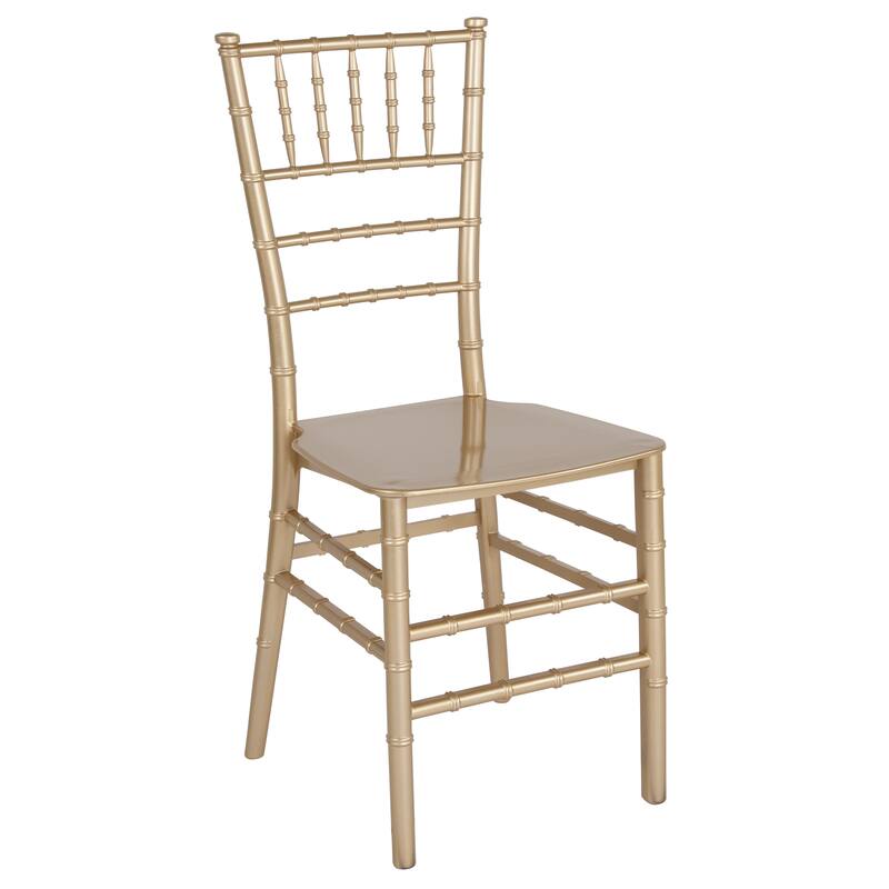 Resin Stackable Chiavari Chair - 15"W x 18.75"D x 35"H - 15"W x 18.75"D x 35"H