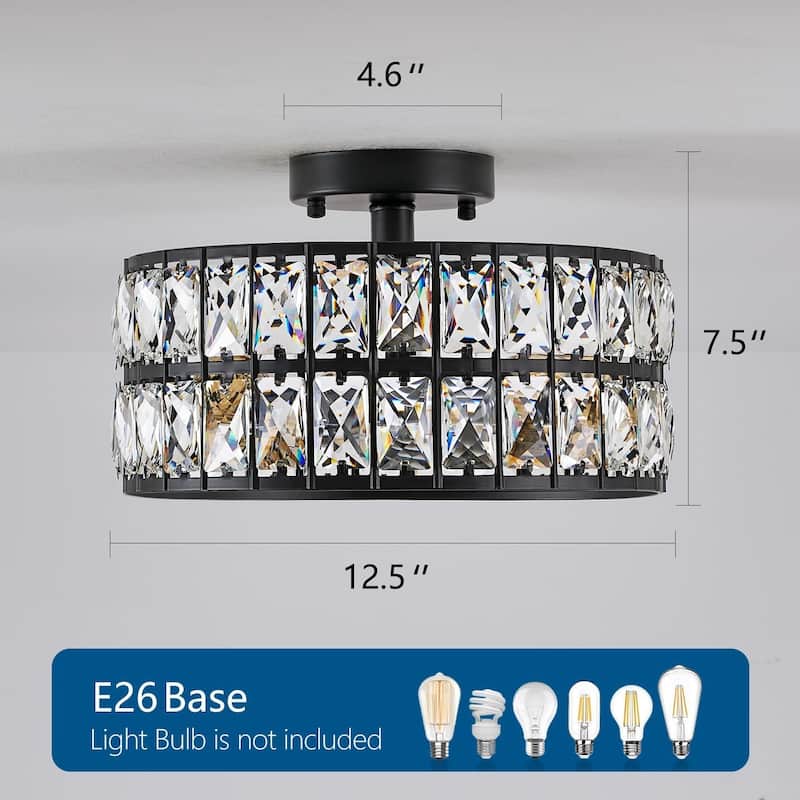 3-light chandelier light black ceiling light metal,crystal kitchen light