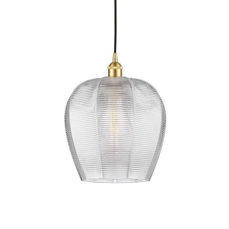 Innovations Lighting 616-1P-15-12 Norfolk Pendant Norfolk 12" Wide - Satin Gold / Clear