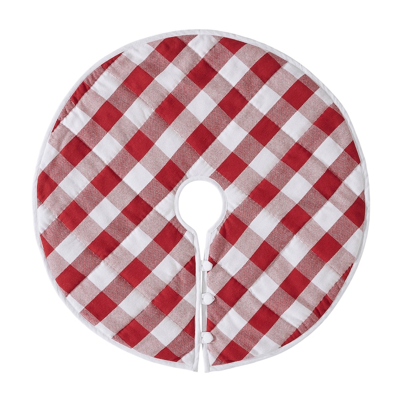 Annie Red Check Tree Skirt 24
