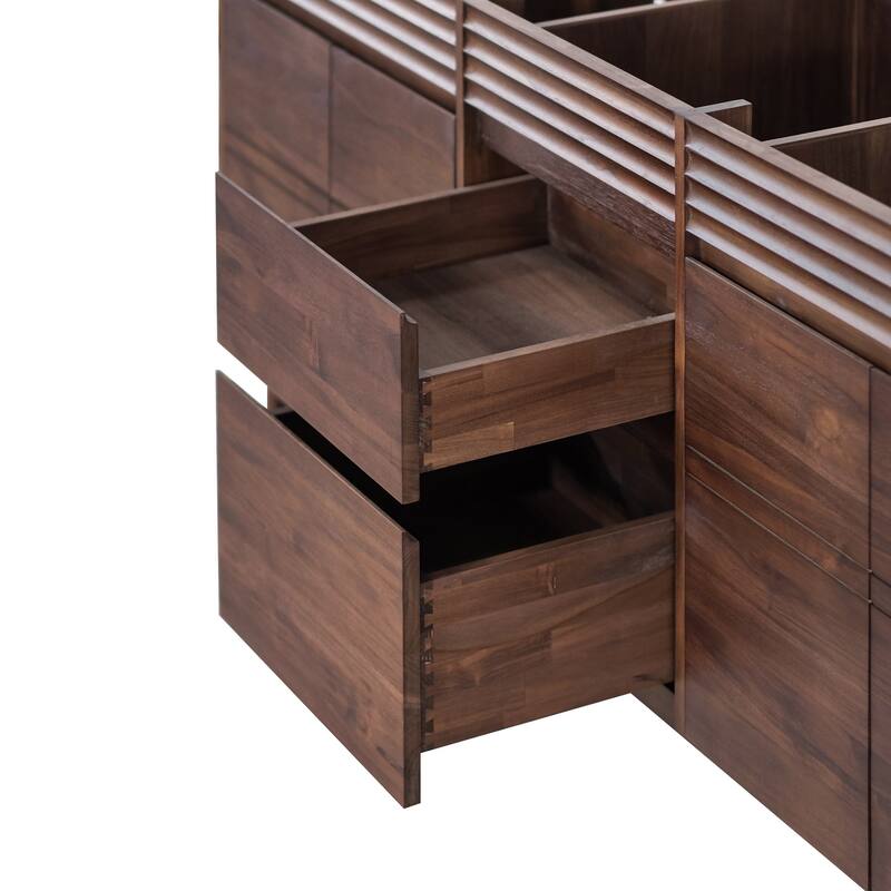 Avanity Carina Bathroom Vanity in Coffee Teak with White Engineered Stone Top