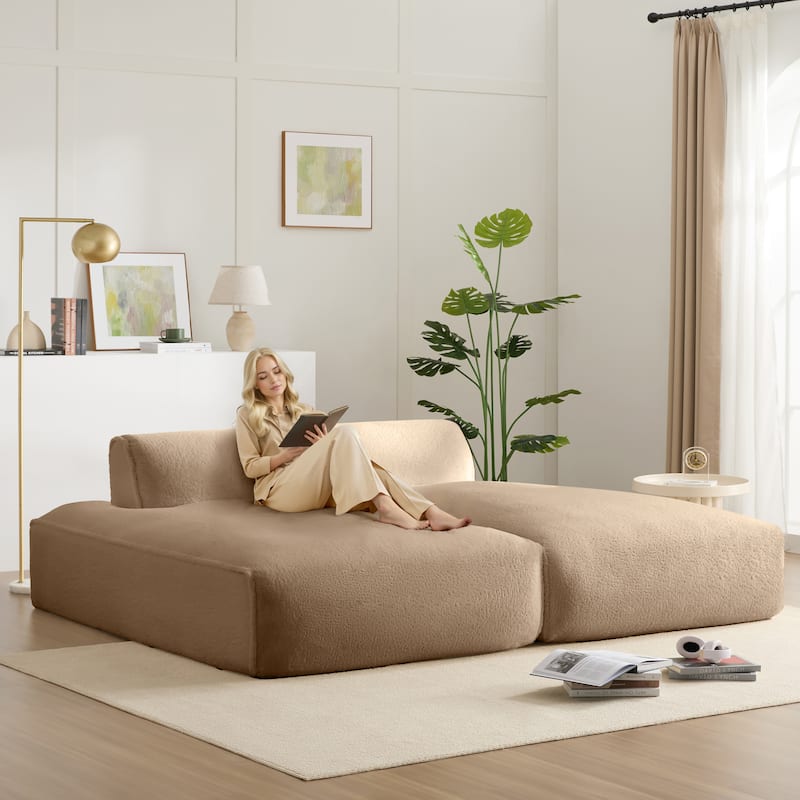 Oversized Modular Sofa,Foam-Filled Sofa Bed,Free Combination