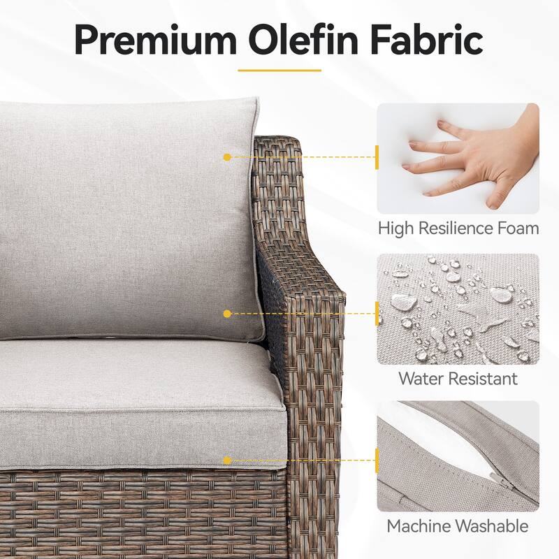 Wicker Outdoor Swivel Rocker Patio Chairs