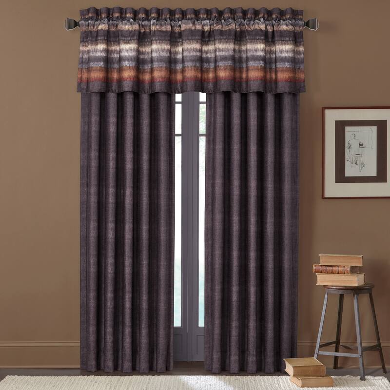 Five Queens Court Medina 84" Window Panel Pair - 84 Inches - Chocolate