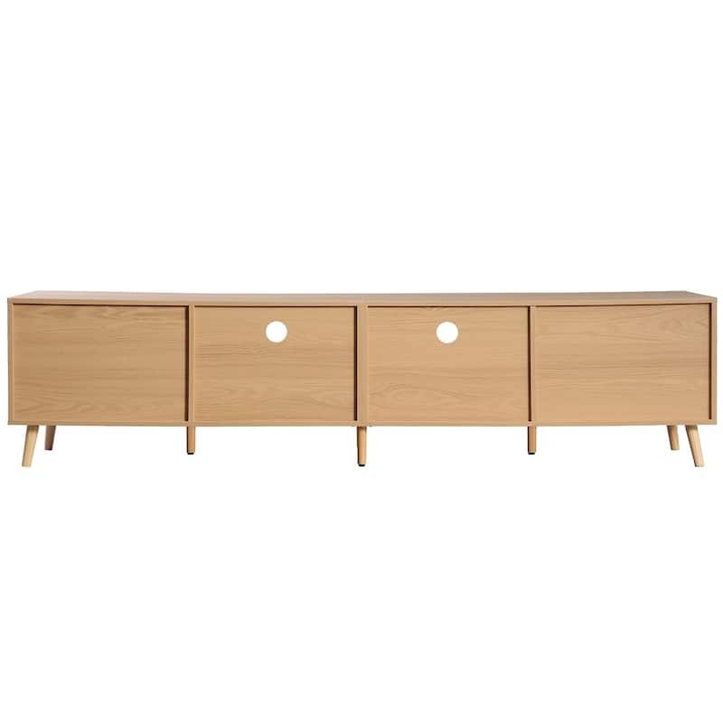 Farmhouse Style Rattan TV Stand for Living room