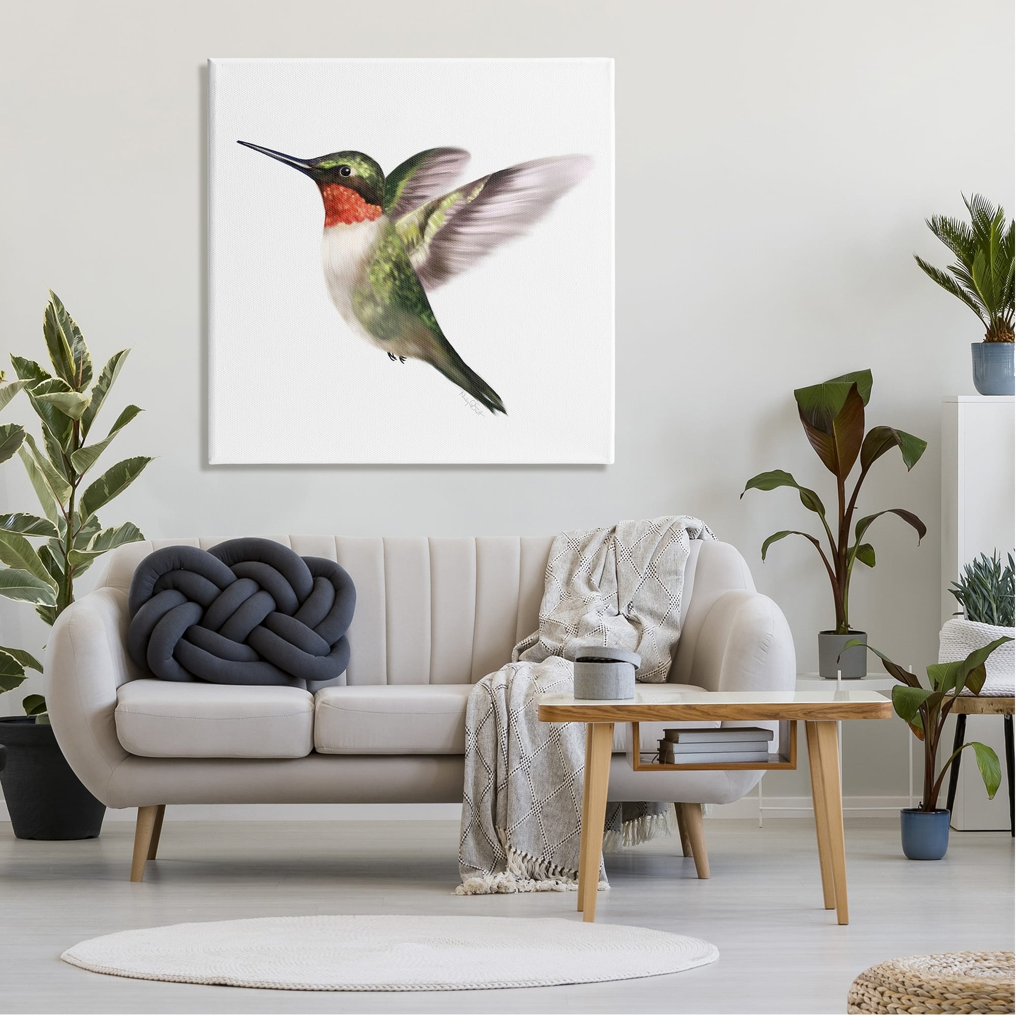 Stupell Industries Flying Hummingbird Wings Hovering Casual Painting ...
