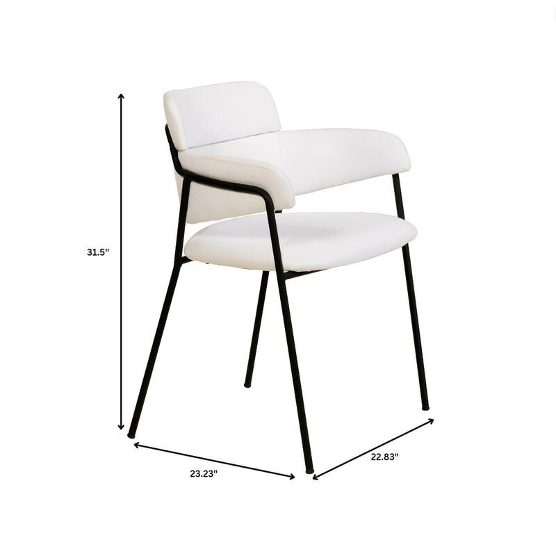 LeisureMod Axis Upholstered Dining Chair in Leather/Polyester/Velvet, Modern Minimalist Side Chair for Home & Kitchen