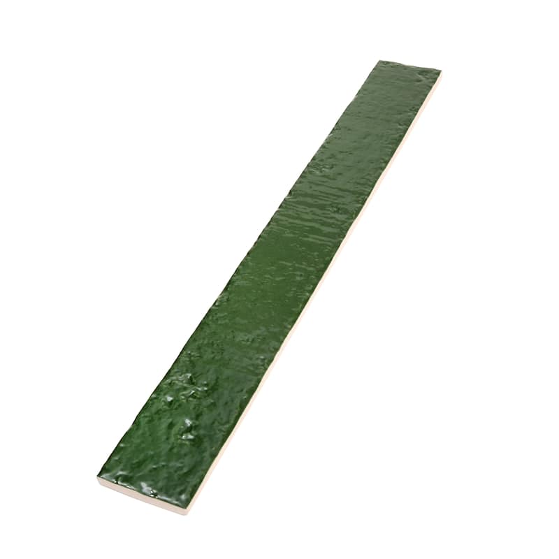 Valenza 2x16 Tropical Green Ceramic Zellige Subway Wall Tile (10.76 sq ft/case) - 50 Pack