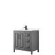 Option Dark Gray, Black Trim, White Cultured Marble Top