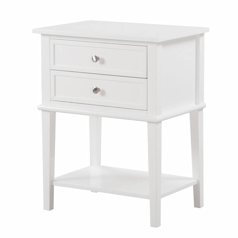 Elegant Contemporary Nightstand with Open Shelf