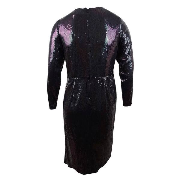 Calvin Klein Women's Plus Size Sequined Surplice Dress - Bed Bath & Beyond