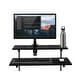 preview thumbnail 5 of 6, Mount-It Mobile Stand Up Desk / Height Adjustable Computer Rolling Presentation Cart With Monitor Arm , Black