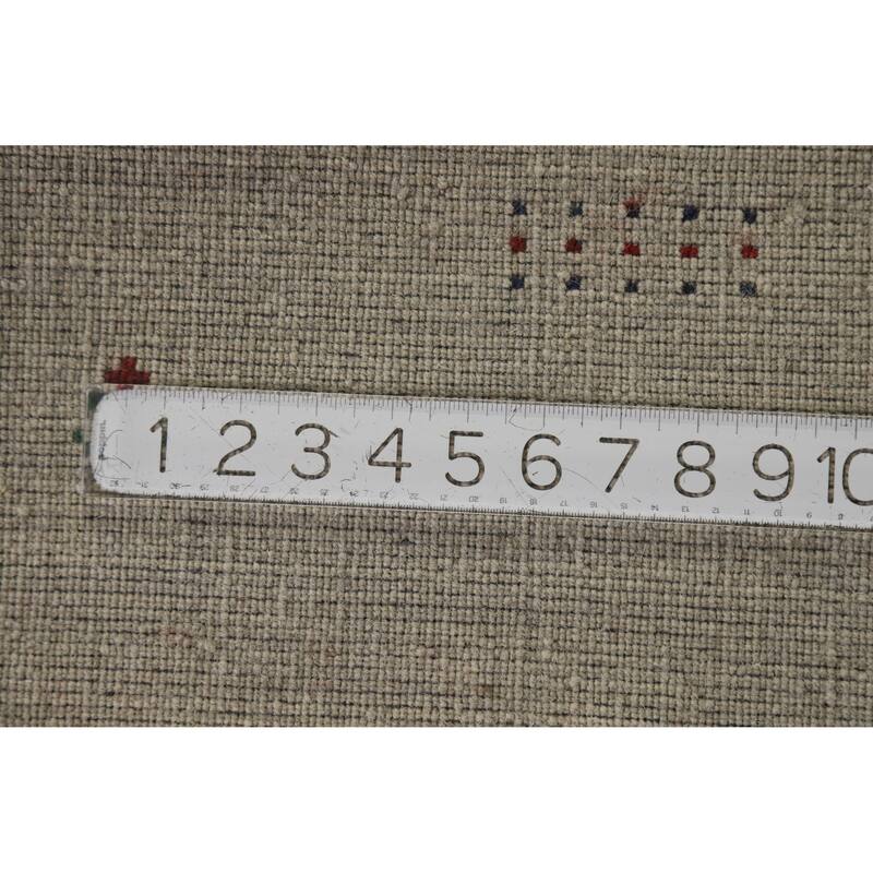 Hand Knotted Oriental 100% Wool Carpet Tribal Tribal Green Gabbeh Area Rug - 5' 0'' X 3' 0''