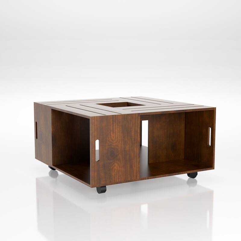 Masa Contemporary 32-inch Multi-Storage Mobile Coffee Table by Furniture of America