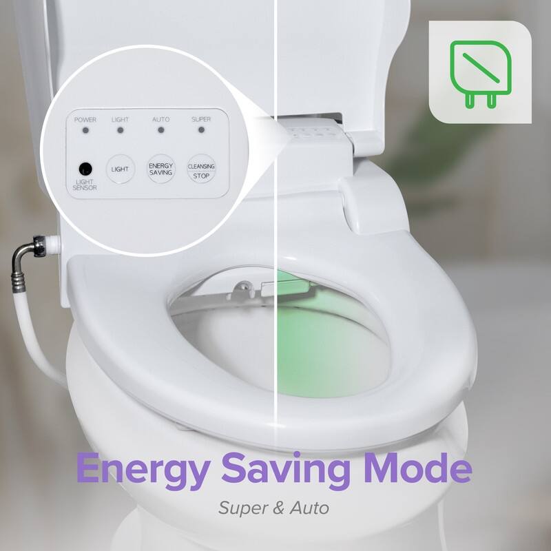 SmartBidet SB-2400 Advanced Electric Bidet Seat for Elongated or Round Toilets