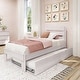 preview thumbnail 8 of 11, Max and Lily Farmhouse Twin Bed with Plank Headboard and Trundle White Wash