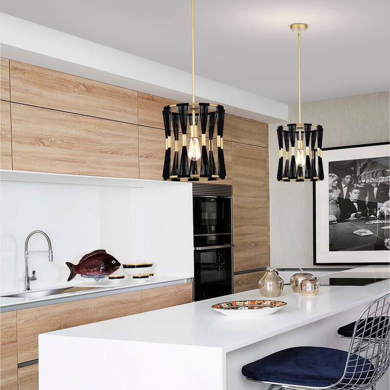 Mulus 13 Inch Glam Gold Finish Single Light Pendant
