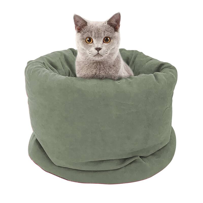 GOOPAWS 4 in 1 Self Warming Burrow Cat Bed