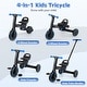 preview thumbnail 11 of 18, Gymax Toddler Tricycle w/Push Handle Adjustable Seat Removable Pedal