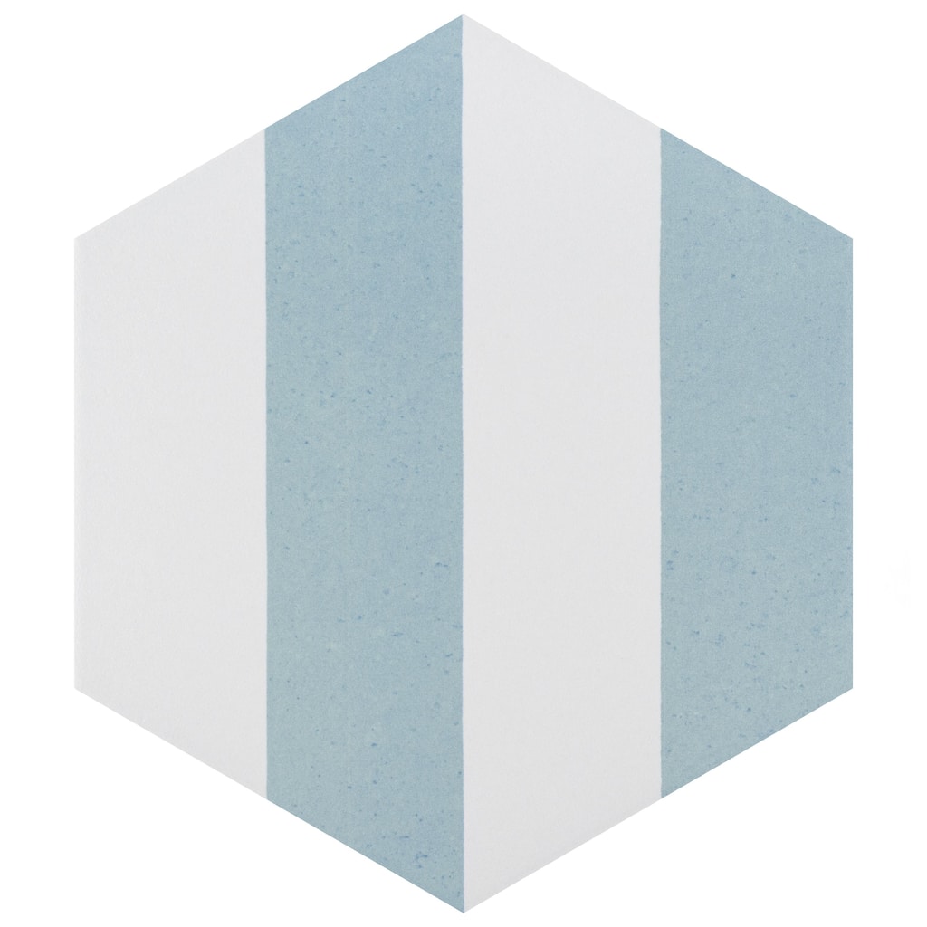 Merola Tile Porto Capri Hex Aqua 8-5/8" x 9-7/8" Porcelain Floor and Wall Tile