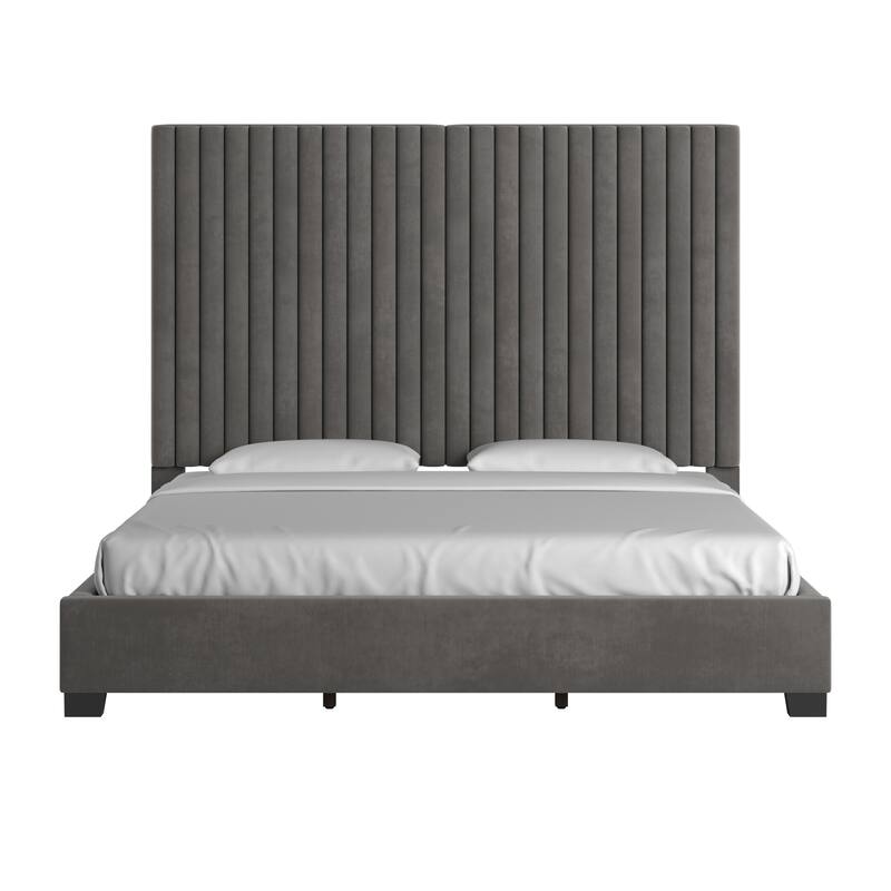 Aart Tufted Solid Wood and Upholstered Platform Bed by iNSPIRE Q Bold